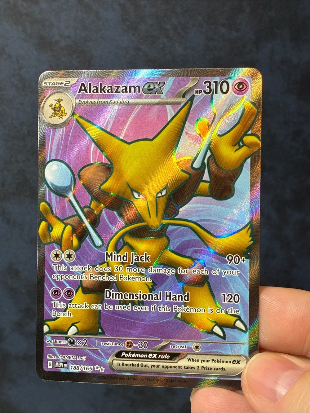 Alakazam ex Ultra Rare (188/165) Holo Pokemon Card